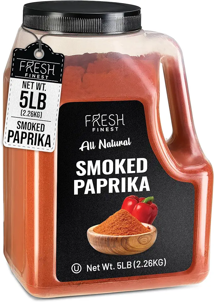 Fresh Finest Smoked Paprika Bulk 5 LB - Premium Ground Seasoning, Freshly Packed at the Source, Perfect for Stews, Meat Rubs, Sauces, and More - Ideal for Home &amp; Commercial Cooking!