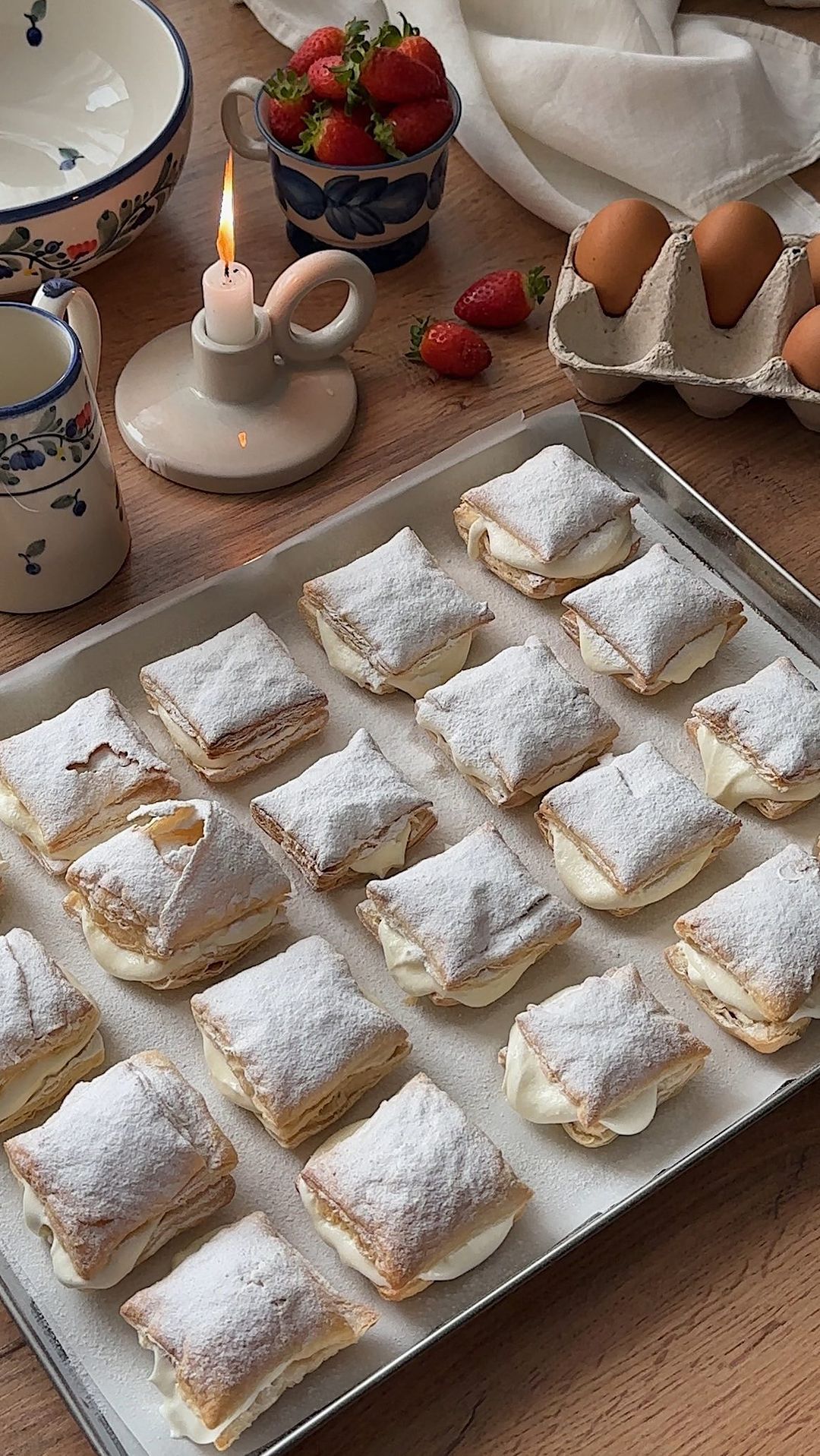 Flaky Pastry with Cream