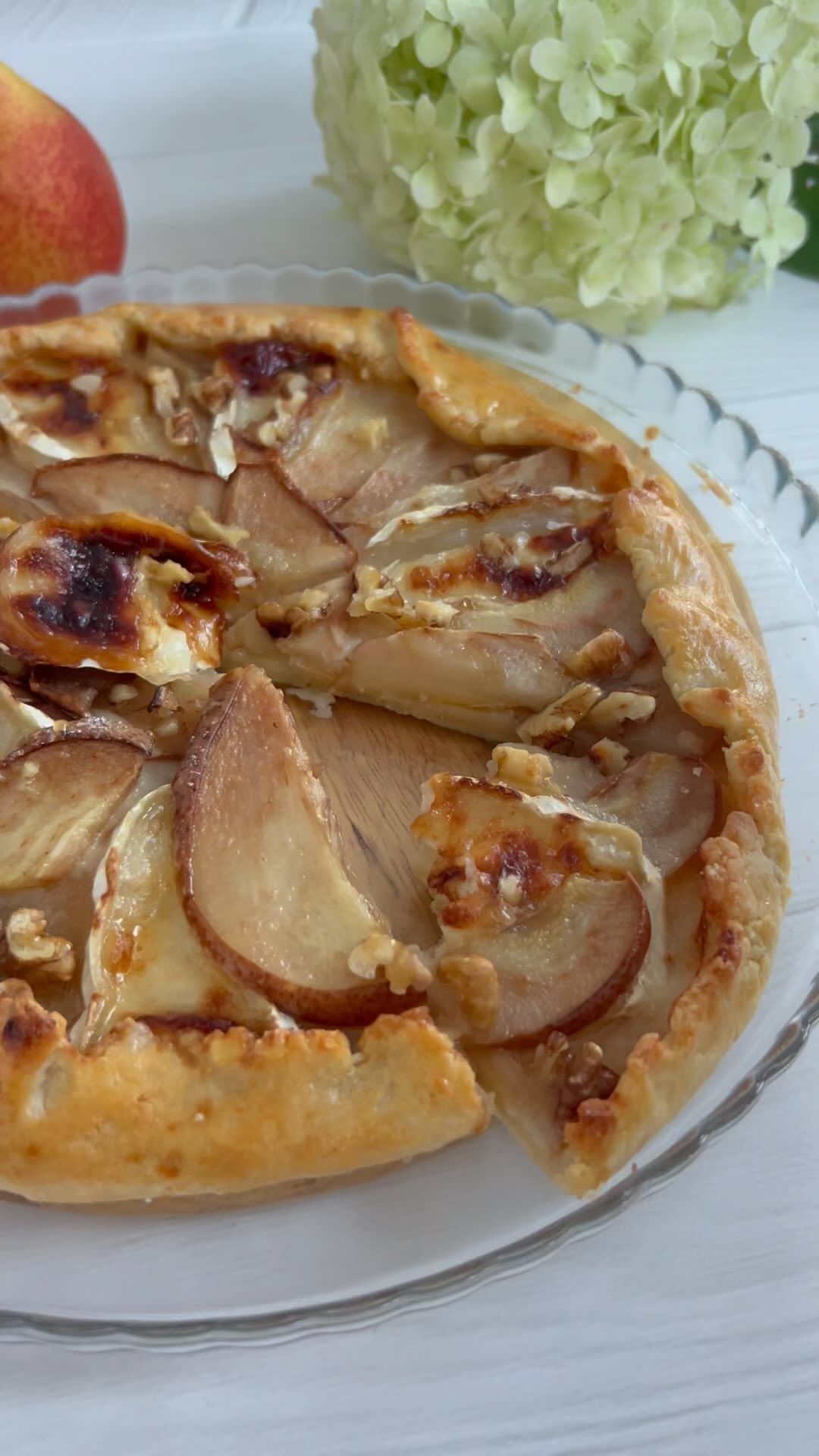 Pear, Camembert, and Walnut Galette