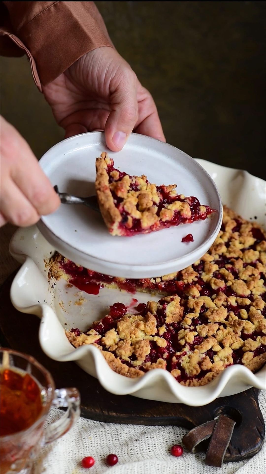 Cranberry Pie with Brown Sugar Crust