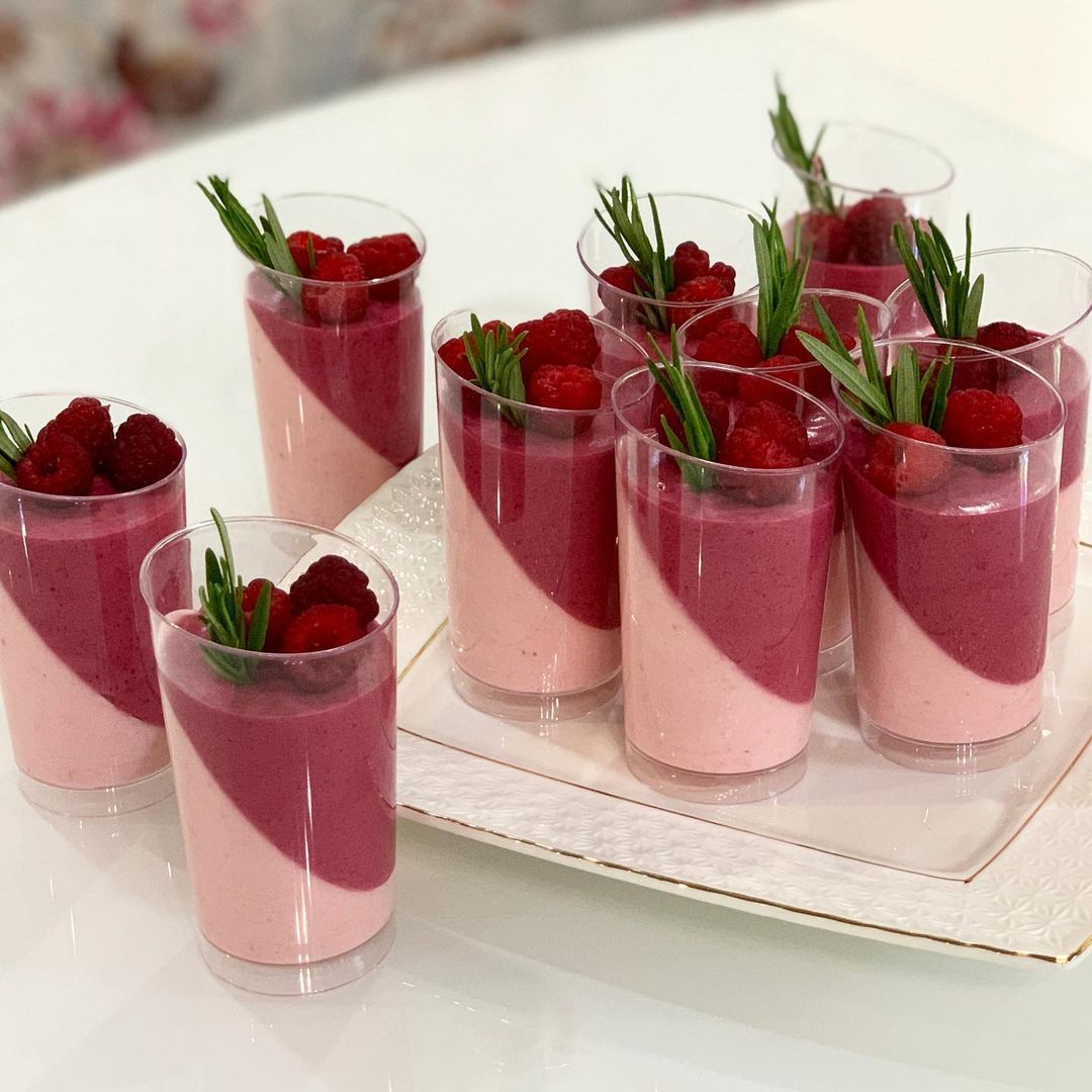 Berry mousse in a glass