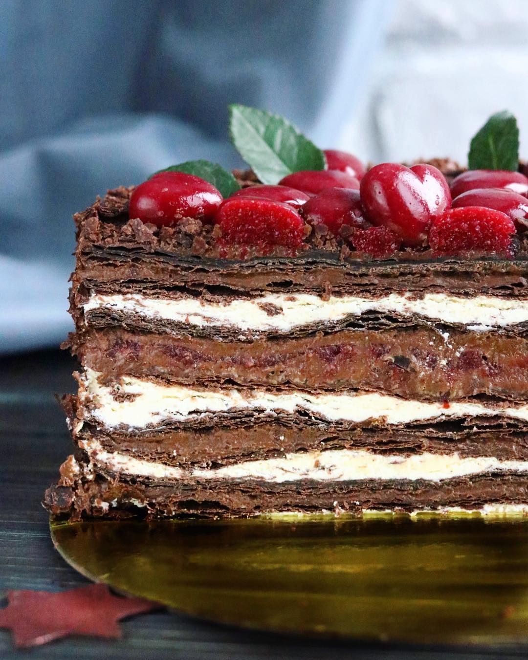 Chocolate Napoleon cake