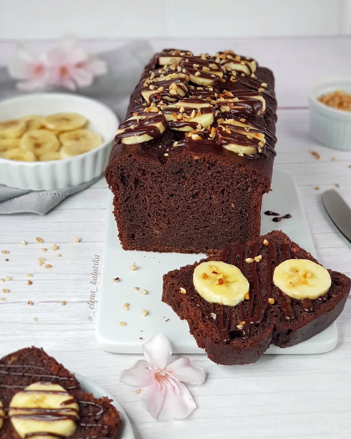 Chocolate & banana loaf cake