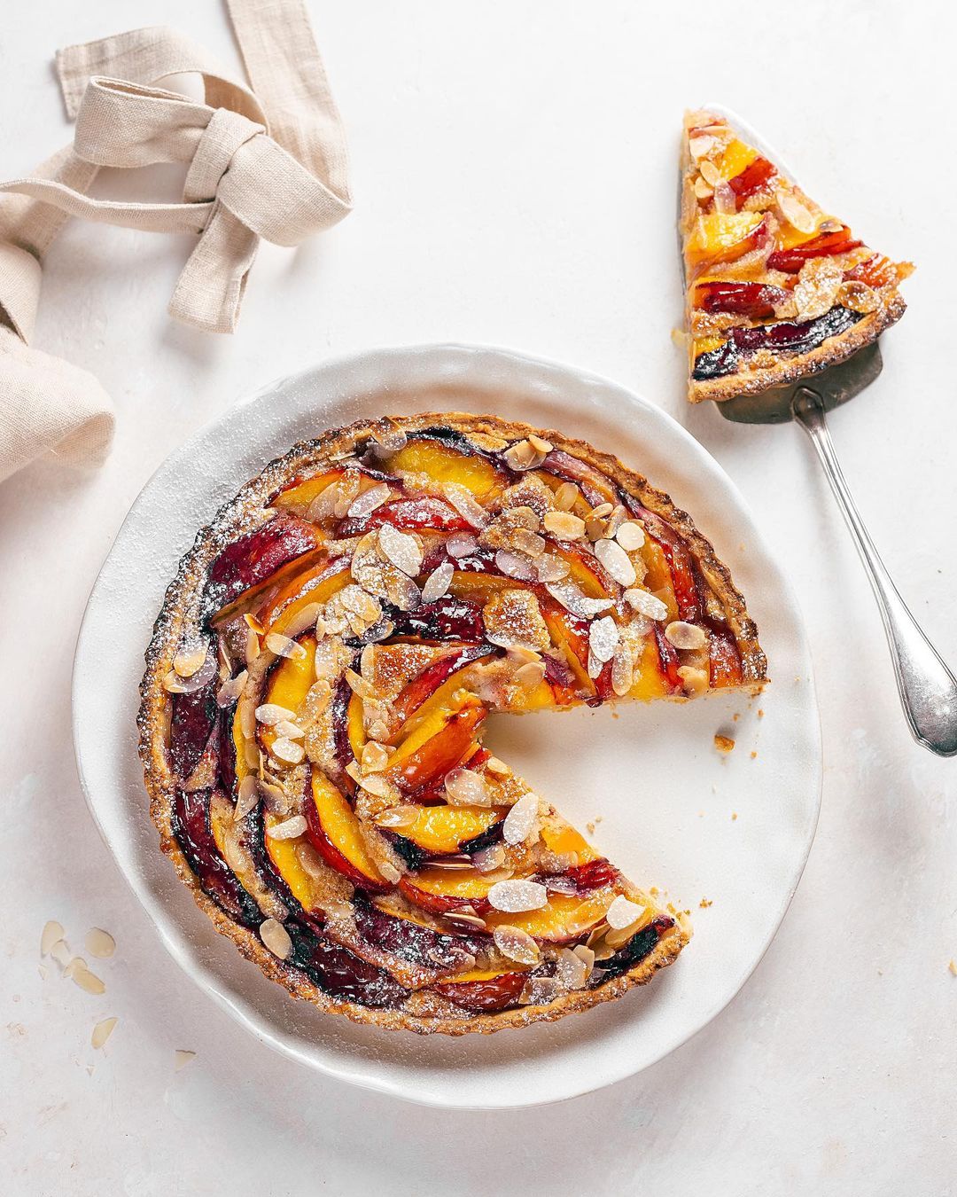 Almond Nectarine Tart