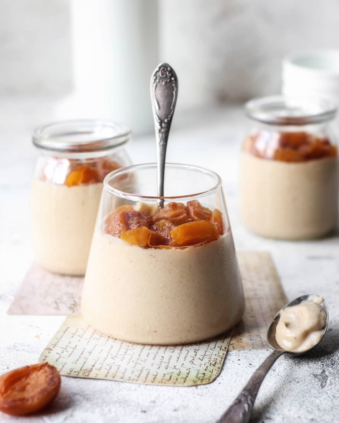 Apricot panna cotta