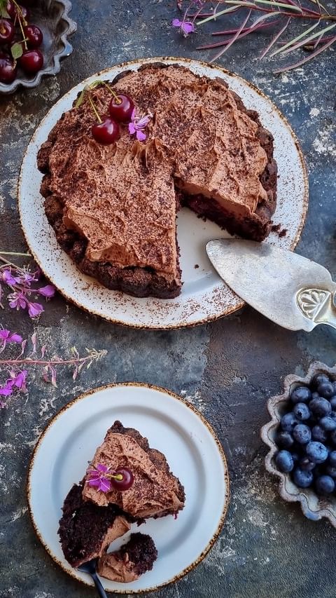 Cherry Chocolate Mousse Cake Delight