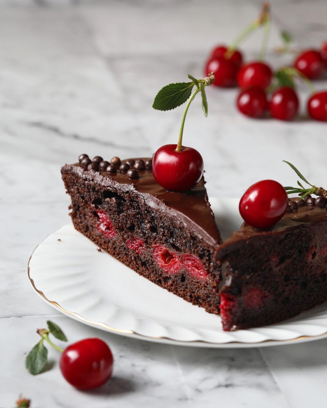 Chocolate cherry pie