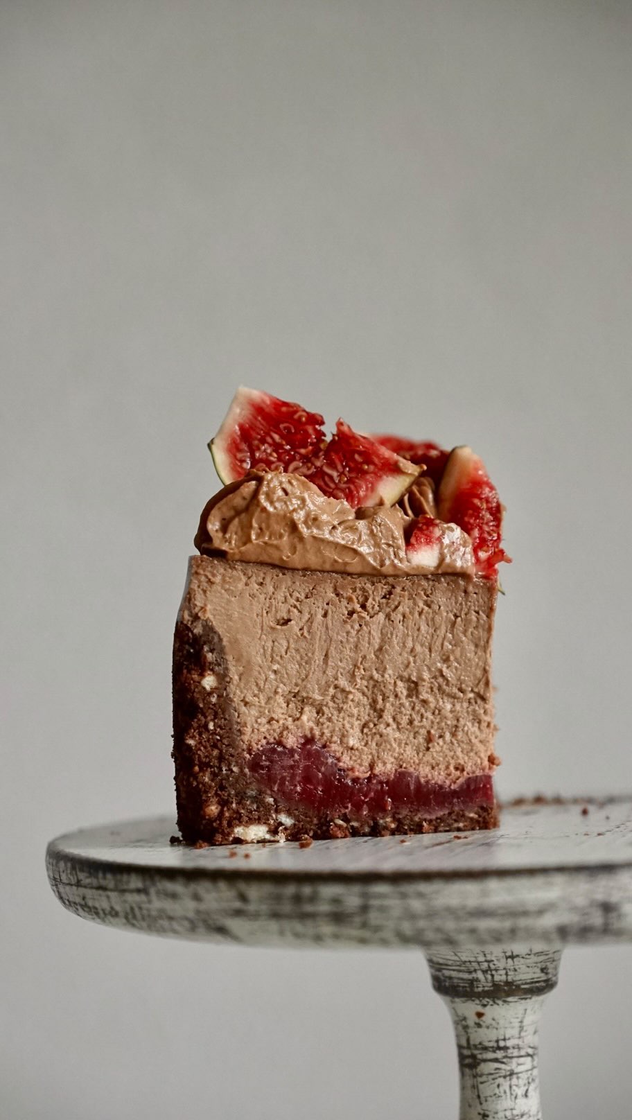 Chocolate Raspberry Fig Cheesecake Delight