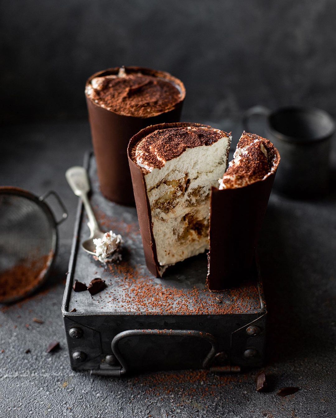 Chocolate tiramisu cups