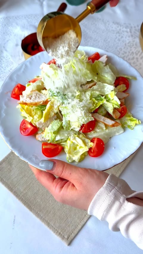 Classic Caesar Salad with Homemade Dressing Recipe