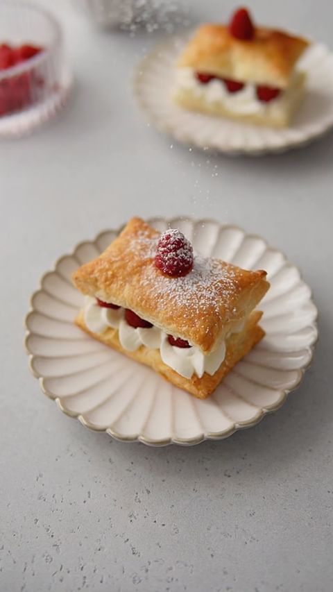 Crispy Mille-Feuille with Fresh Berries and Cream