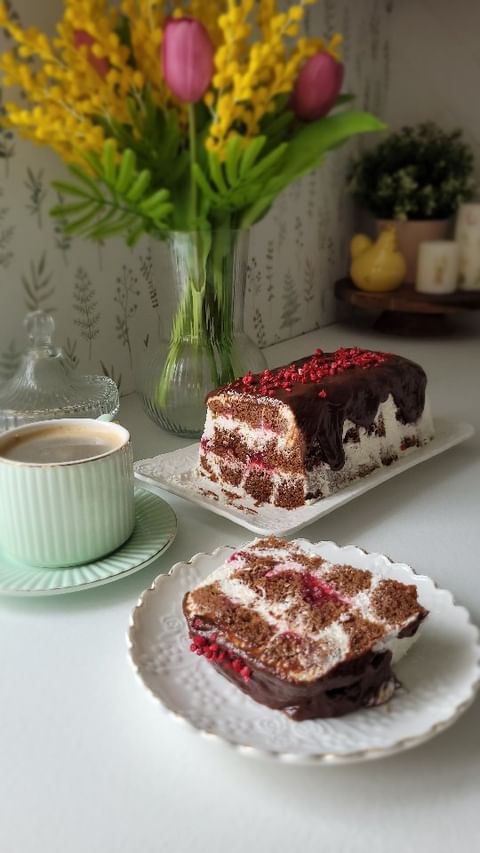 Decadent Chocolate Cake with Cream Delight