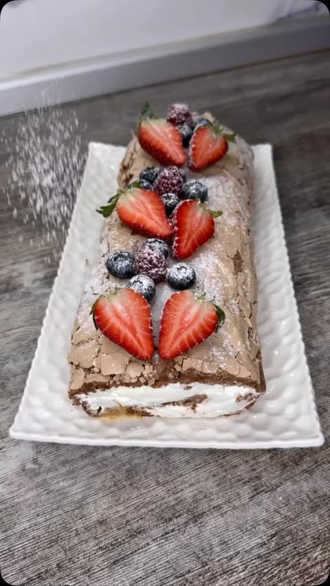 Decadent Chocolate Meringue Roll Recipe