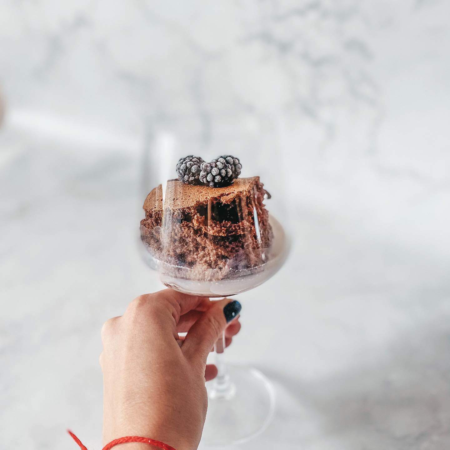 Delicate chocolate sponge biscuit with Three milk syrup