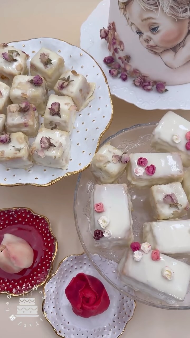 Delicious Chocolate Roses and Coconut Pastries