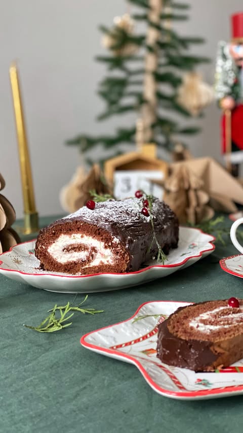 Delicious Christmas Log Cake for Festive Celebrations