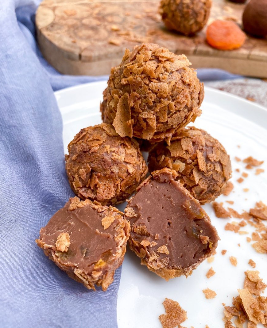 Dried apricots & cognac truffles