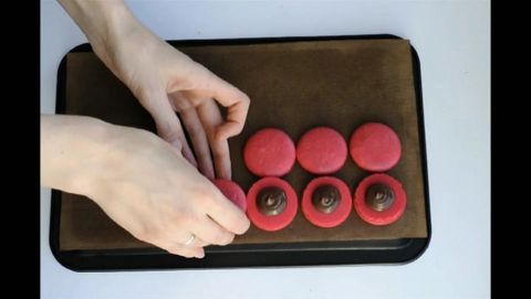 Easy Macarons Using Peanut Flour, No Thermometer