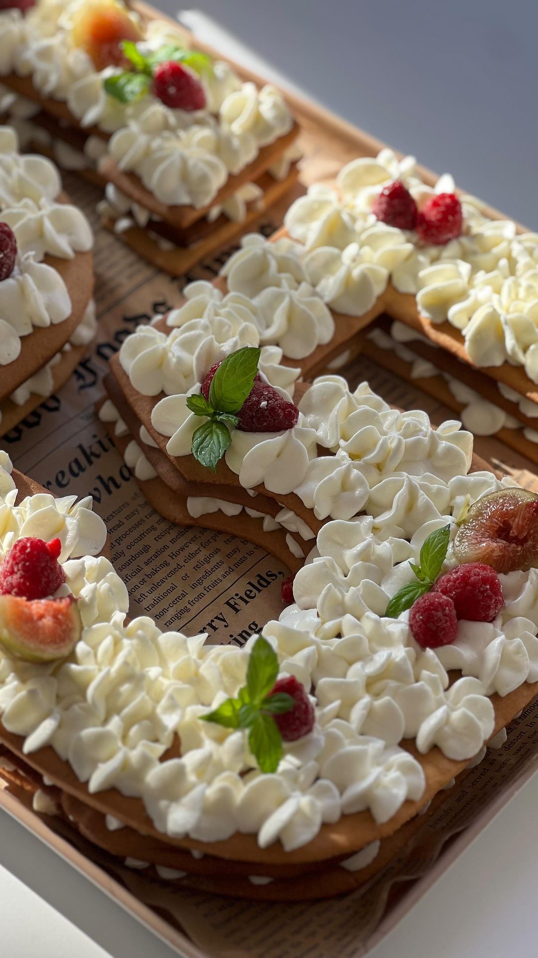 Elegant Number Cake with Cream Cheese Frosting