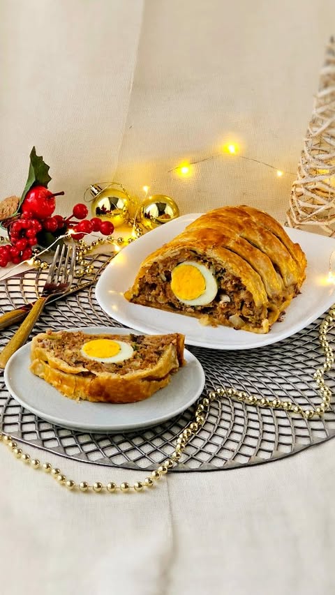 Festive Meat Roll with Egg Filling