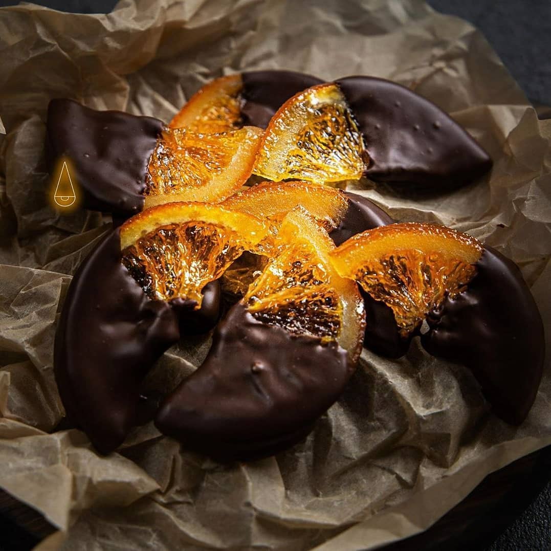 Glazed caramel orange slices