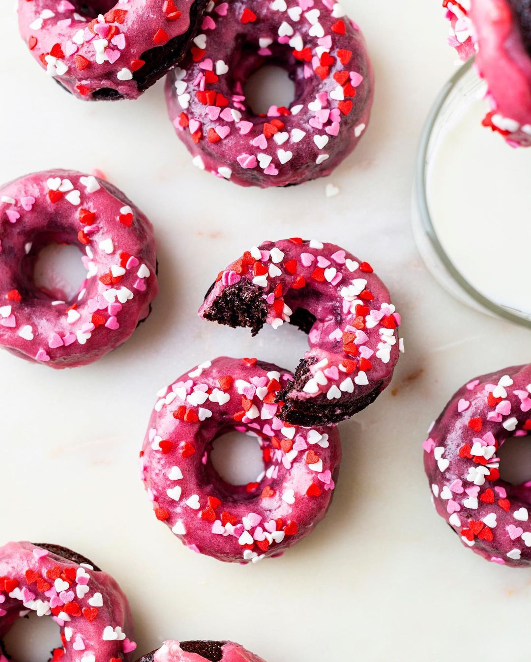 Glazed chocolate donuts (baked)