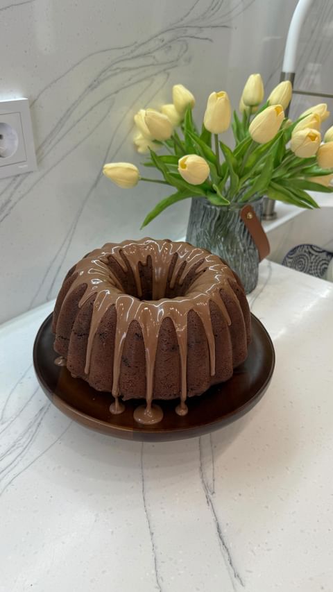 Homemade Chocolate Walnut Cake Delight