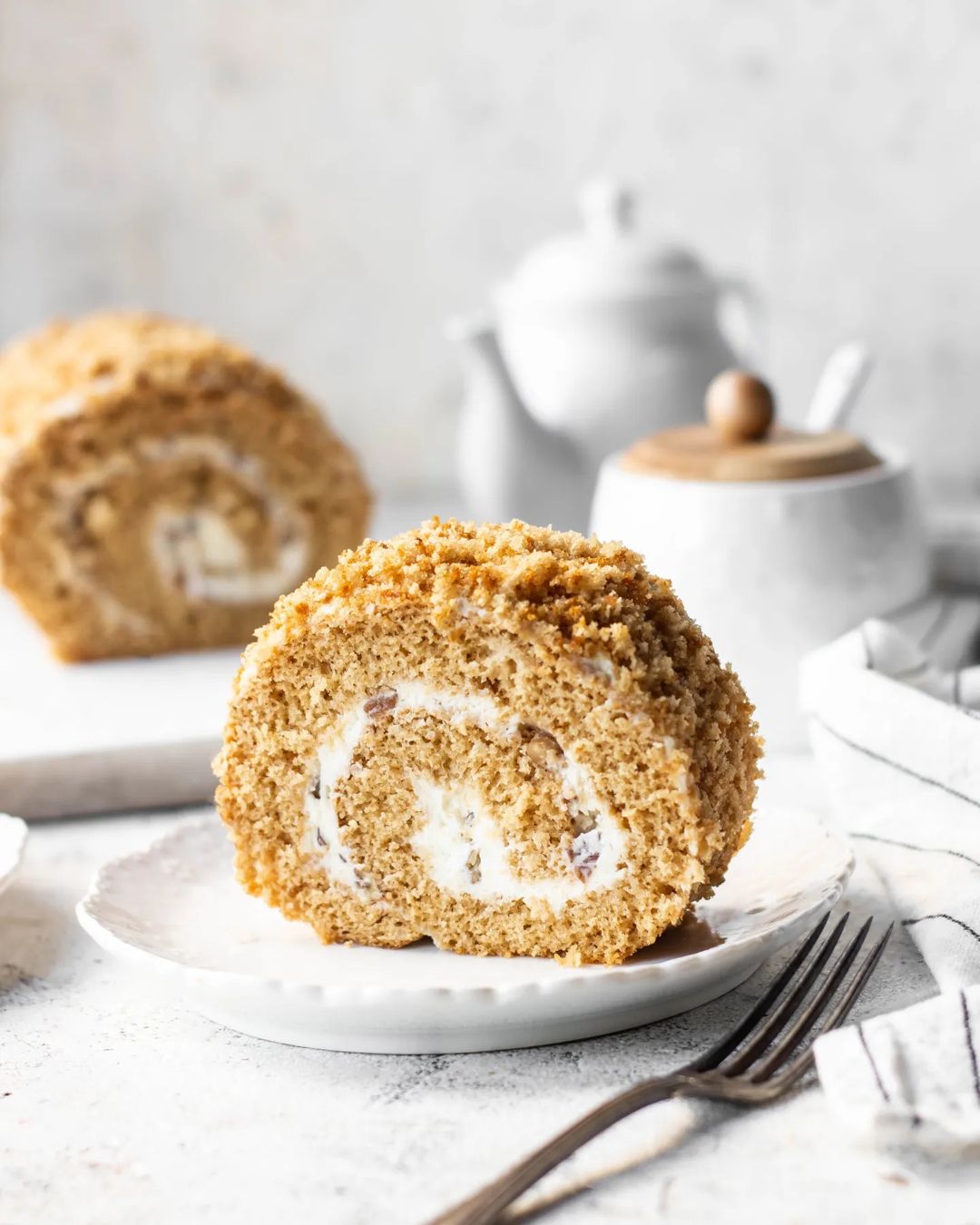 Honey swiss roll