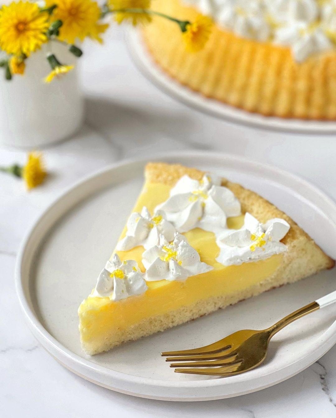 Italian lemon custard pie