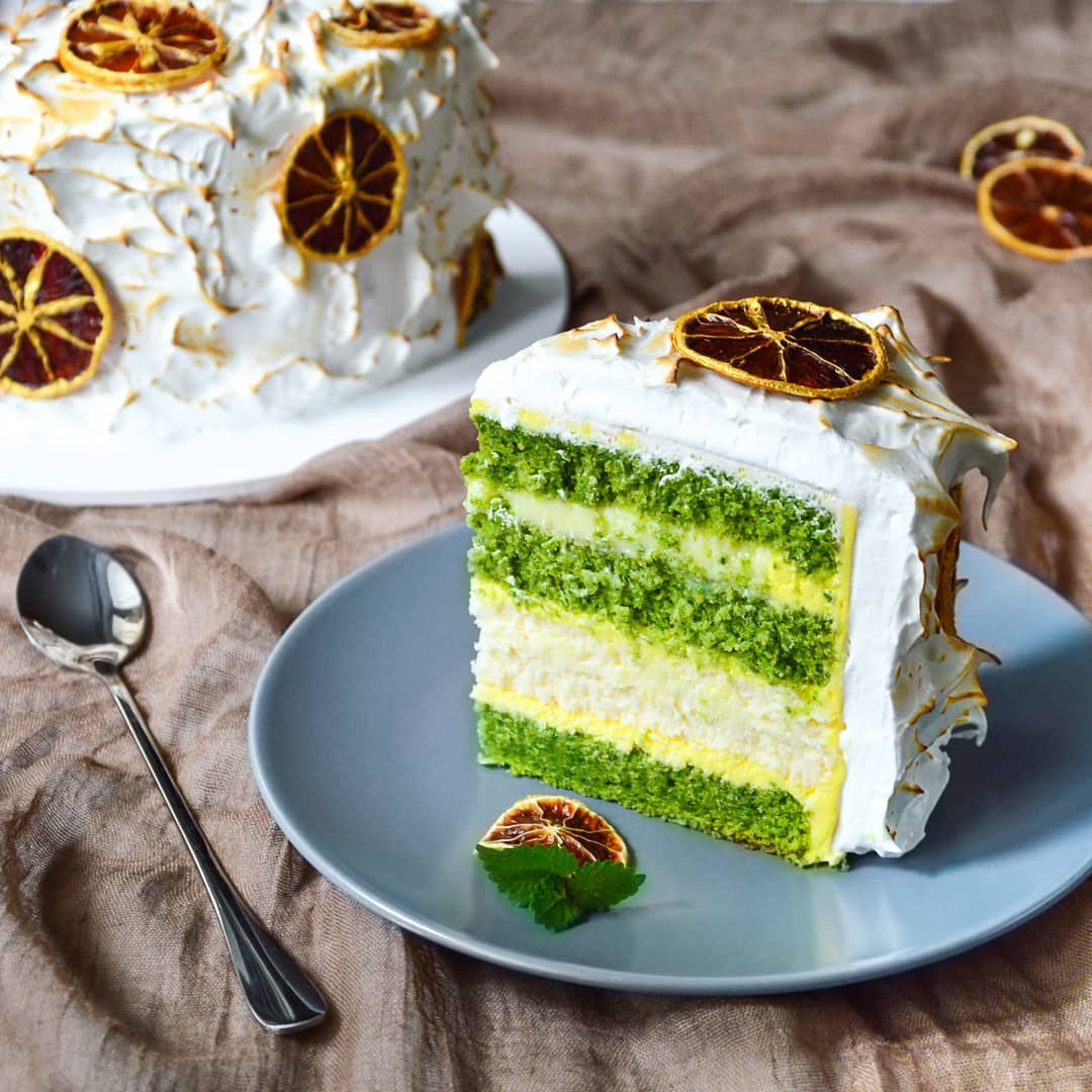 Lemon & mint cake