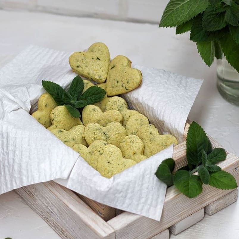 Lemon-mint cookies