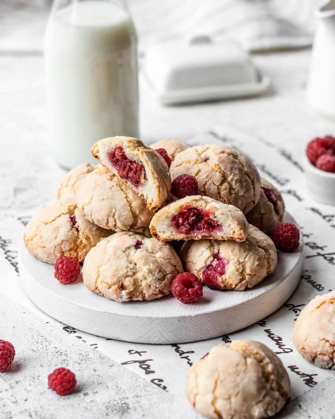 Lemon raspberry cookies