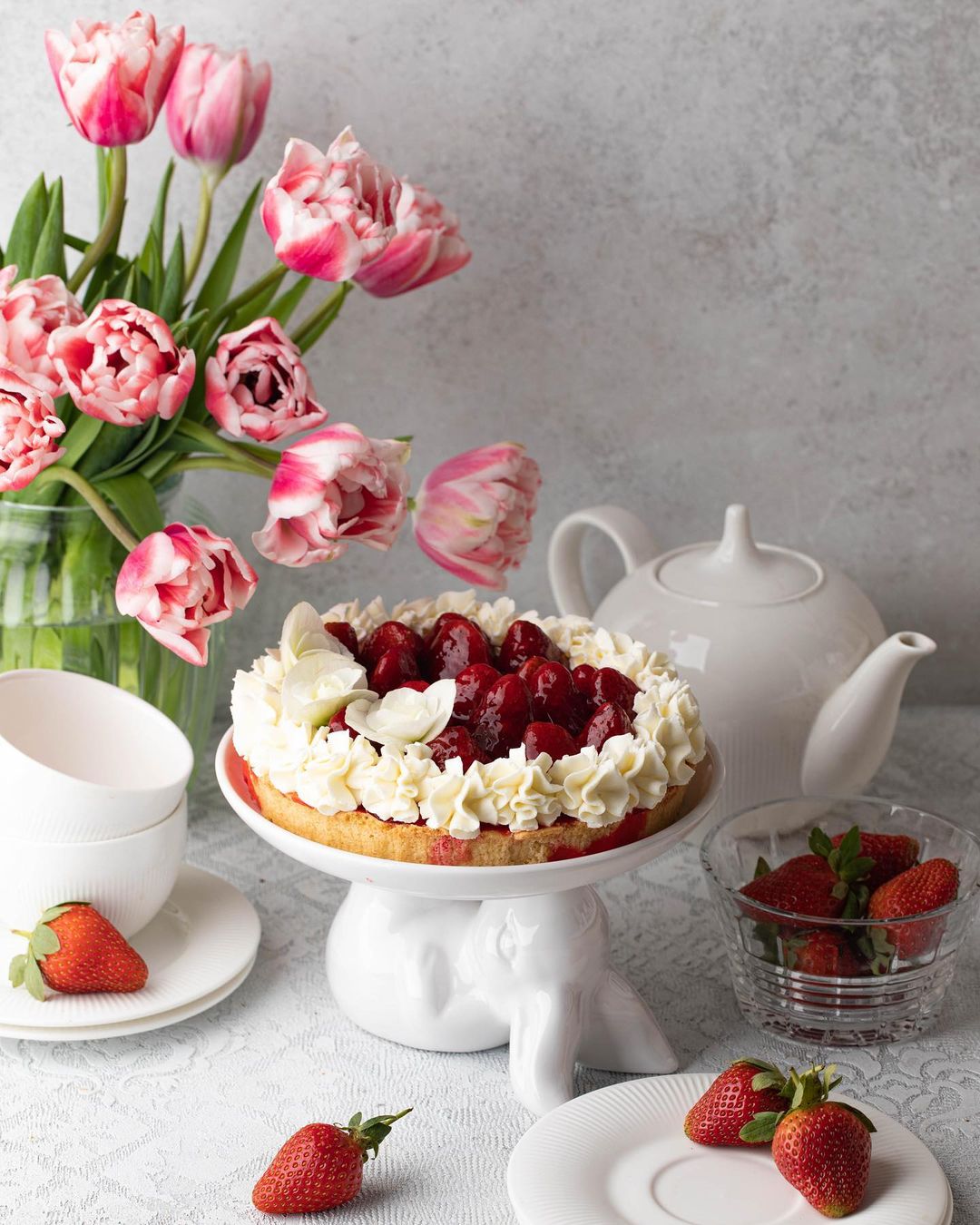 Lenten strawberry tart