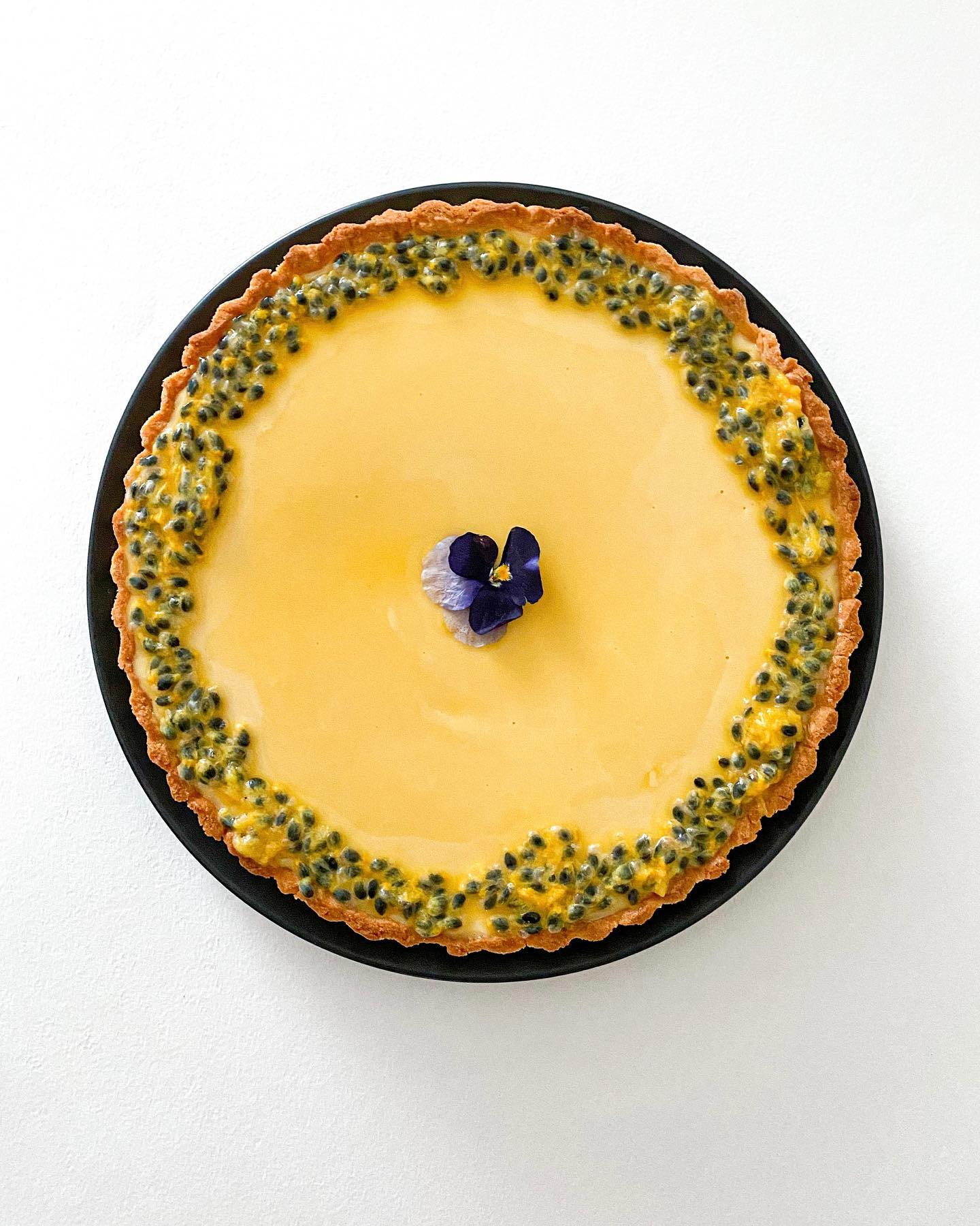 Mango & passion fruit tart