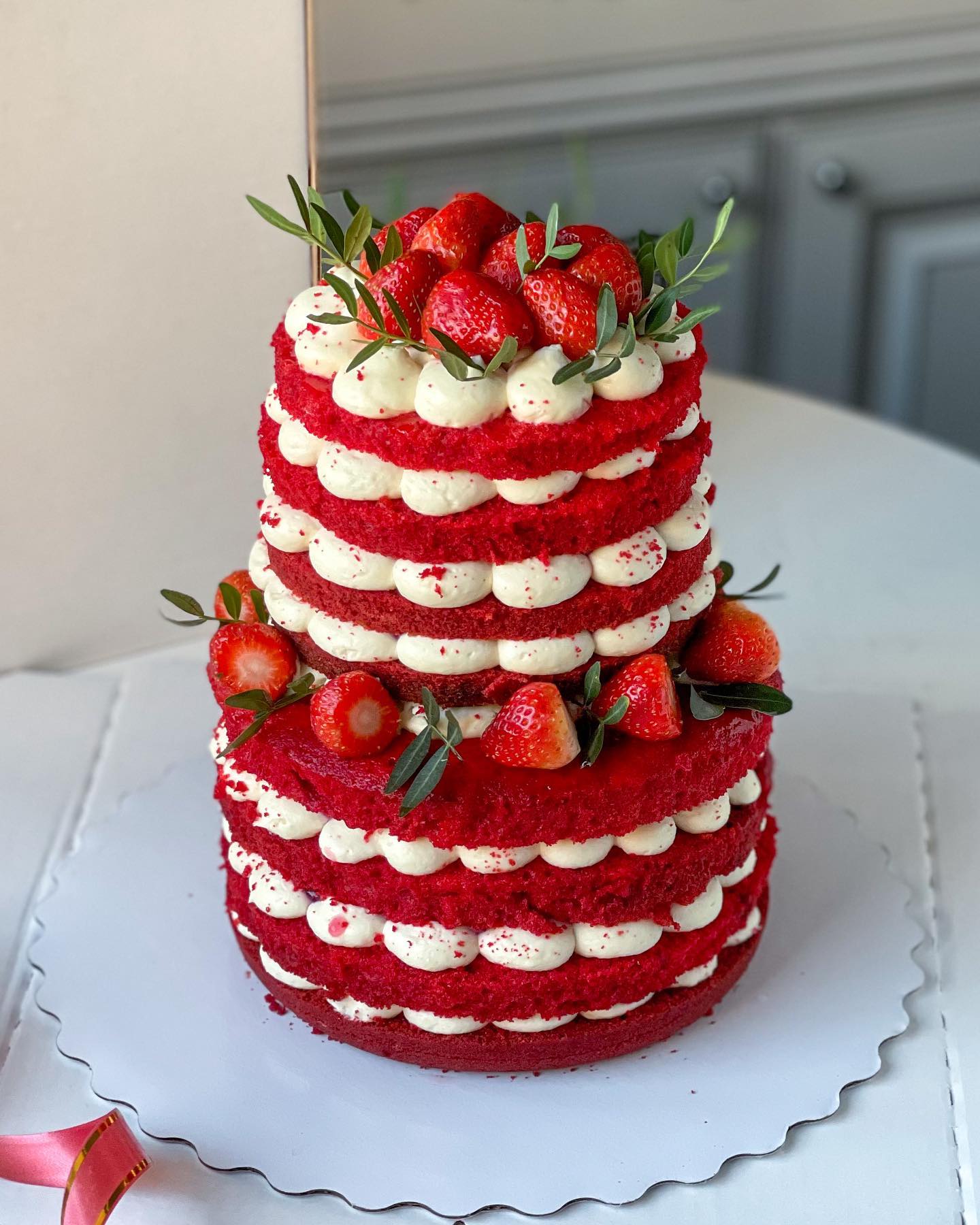 Naked red velvet cake