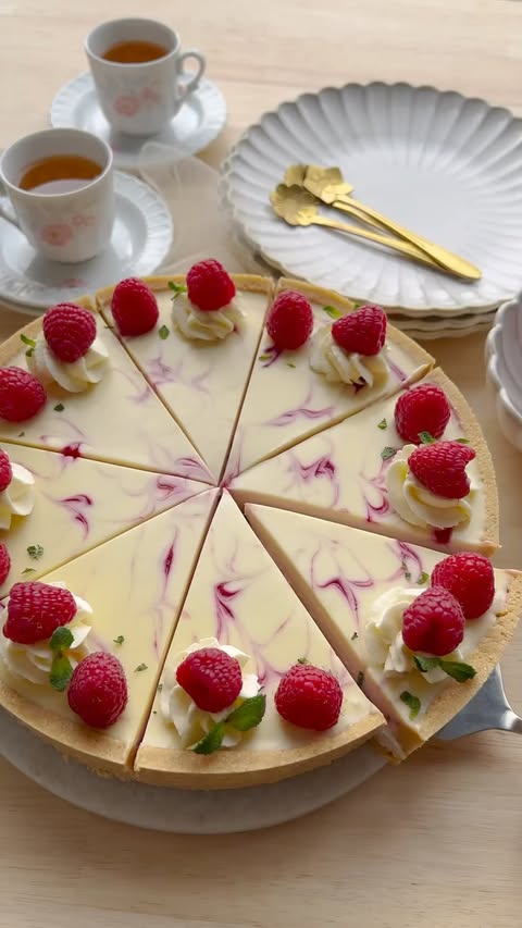 No-Bake Raspberry Cheesecake with White Chocolate