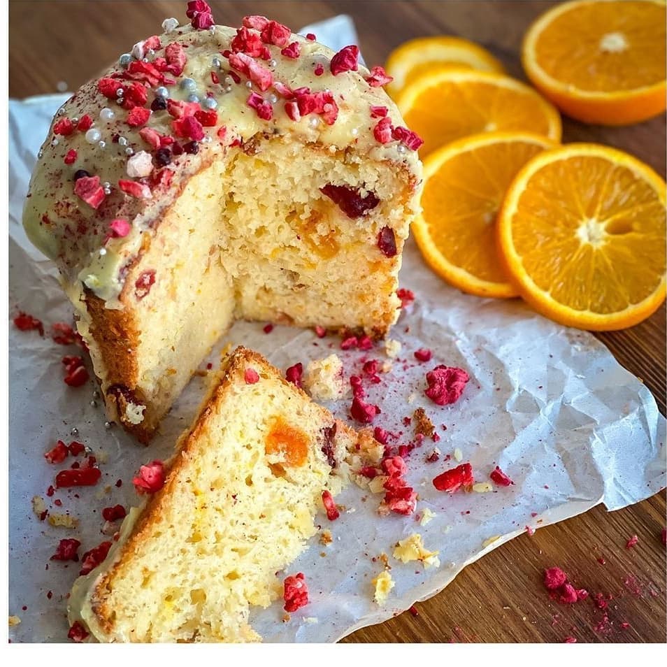 Orange cottage cheese Eatser cake