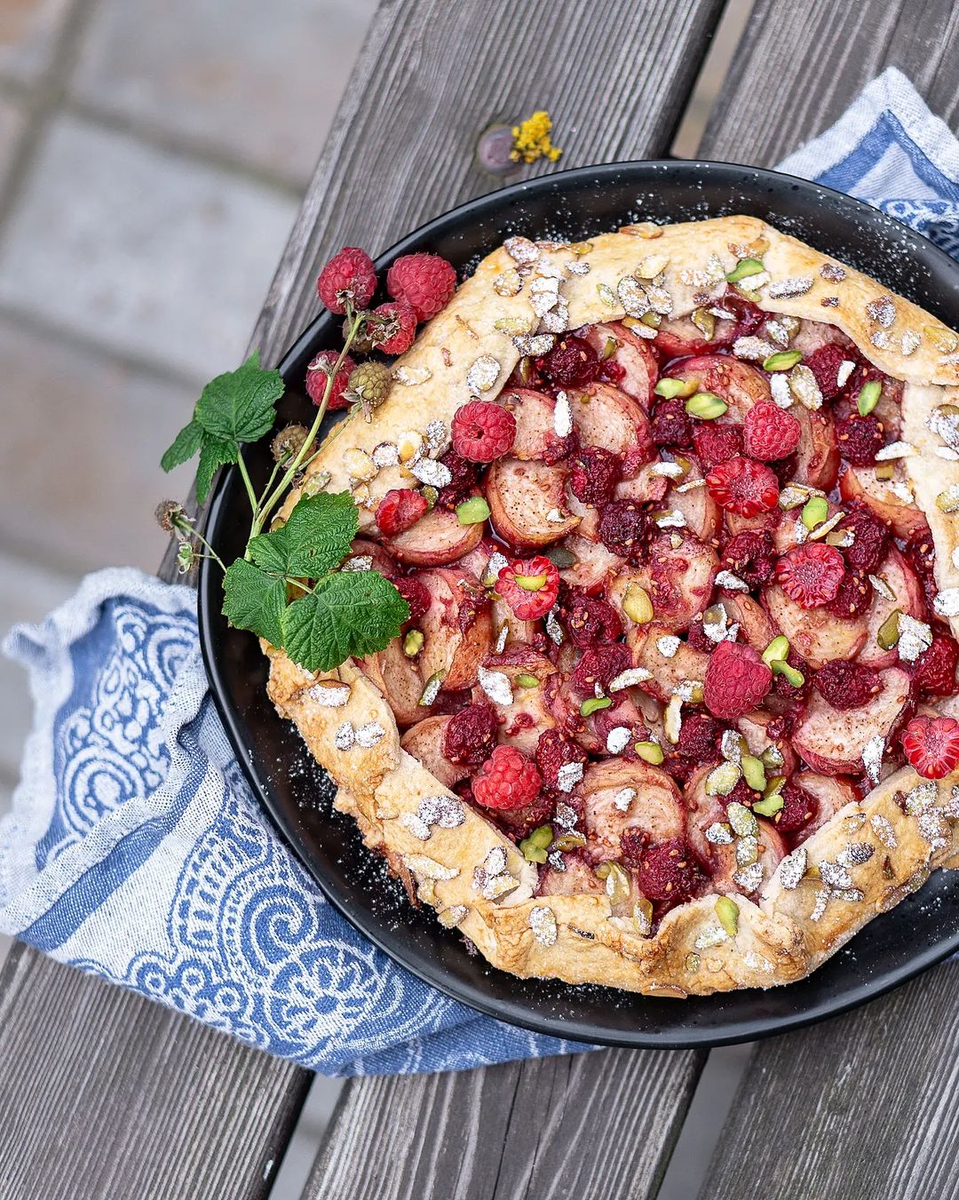 Peach and Raspberry Galette