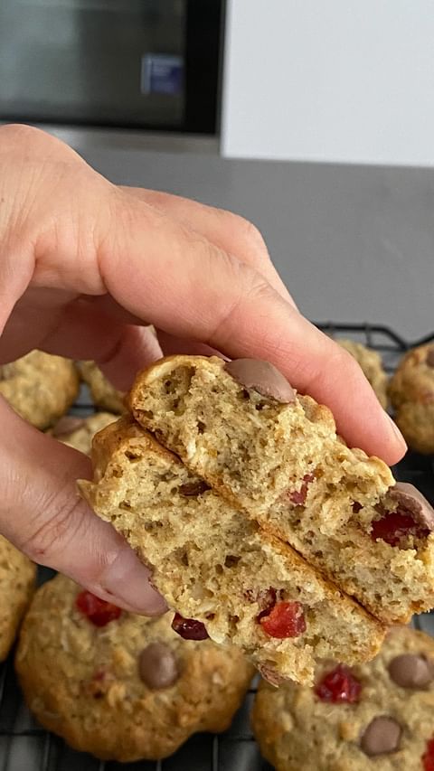 Deliciosas Galletas de Avena y Nueces con Arándanos