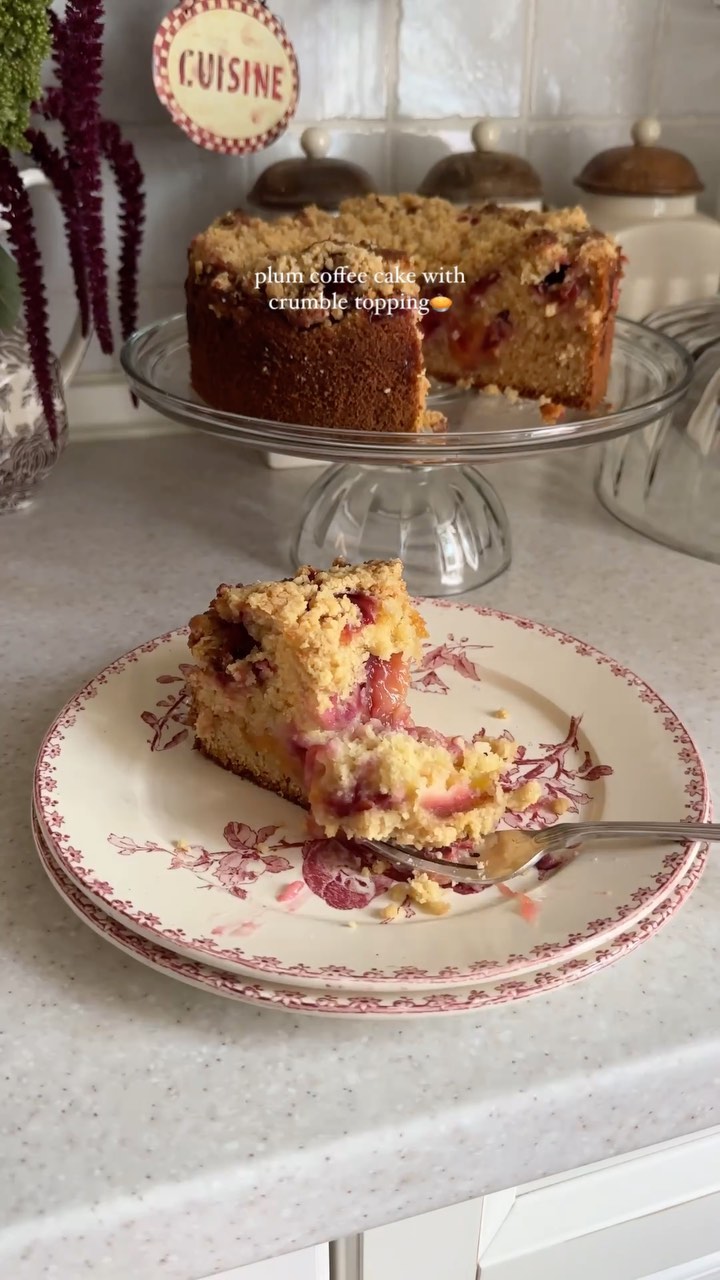 Plum Pie with Crispy Streusel Topping