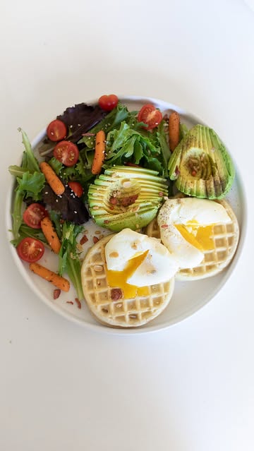 Poached Eggs with Greens and Roasted Baby Carrots