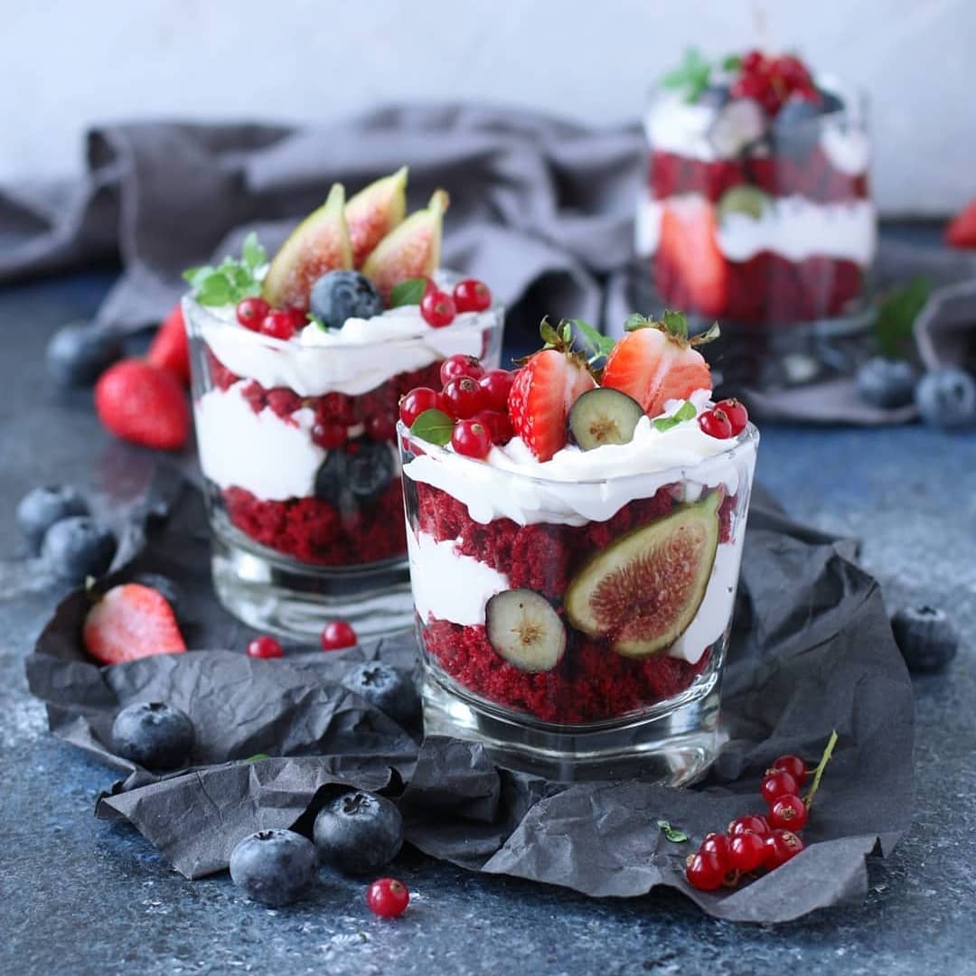 Red velvet trifles