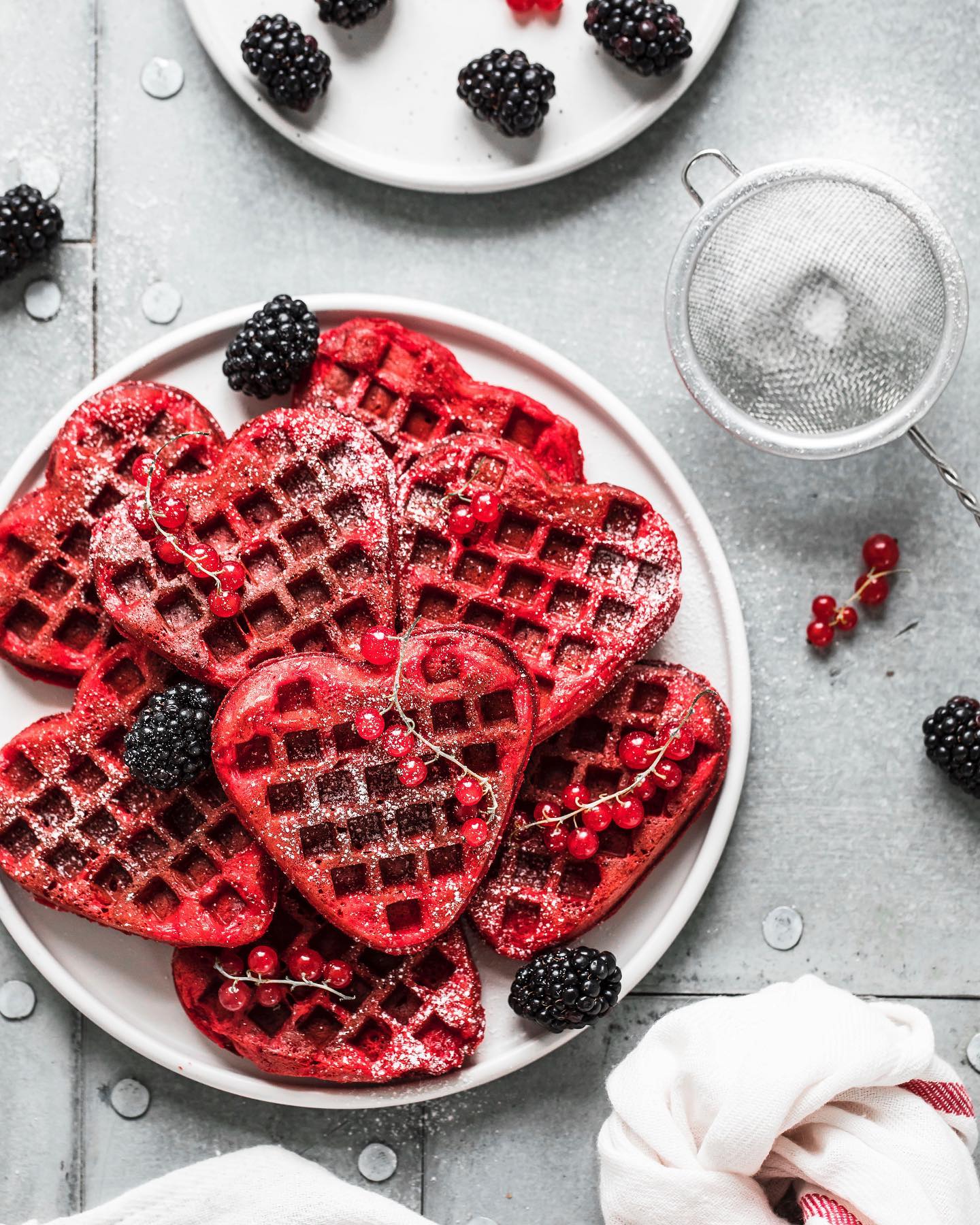 Red velvet waffles