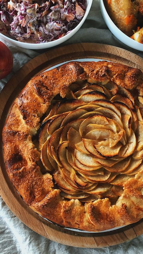 Rustic Apple Galette with a Caramel Twist