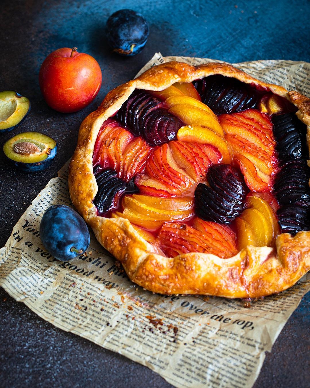 Rustic fruit galette