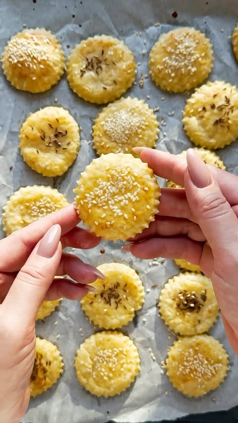 Biscoitos Deliciosos de Queijo com Sementes