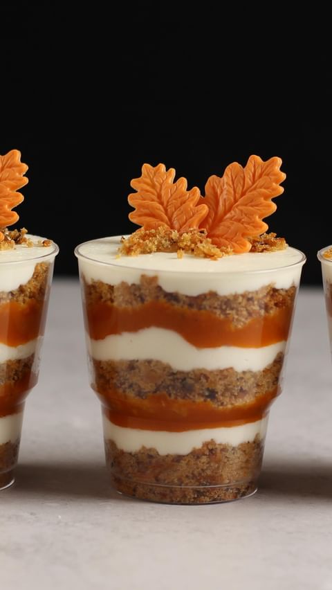 Spiced Carrot Trifles with Sea Buckthorn Confit