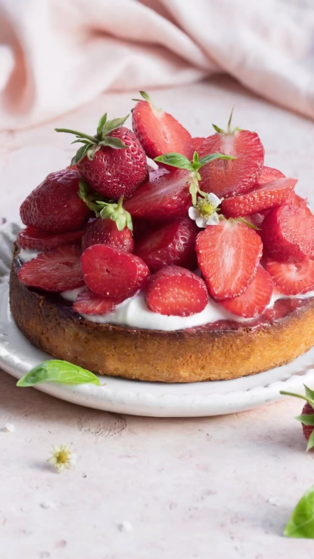 Strawberry Basil Pistachio Tart Recipe