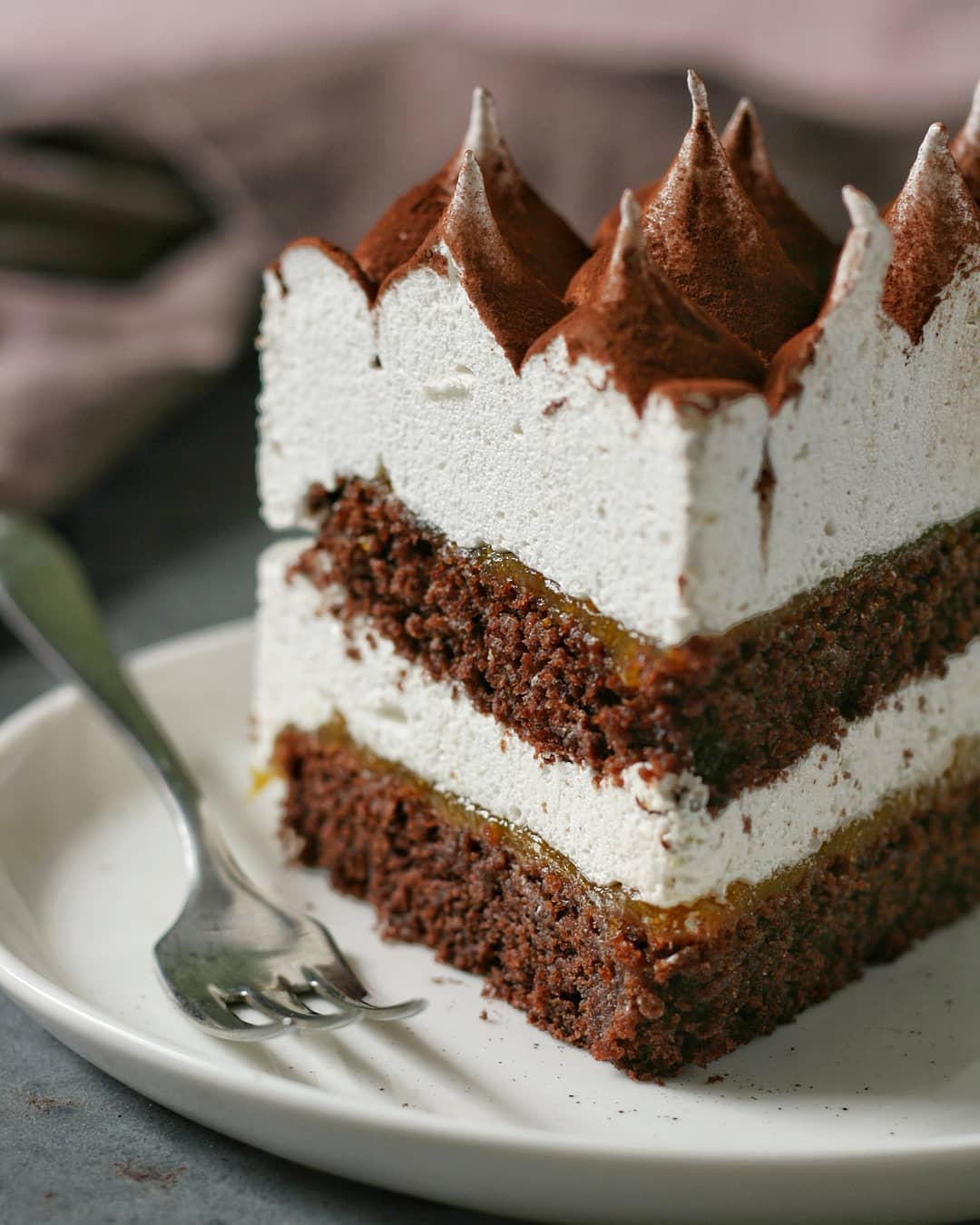 Tropical chocolate marshmallow cake