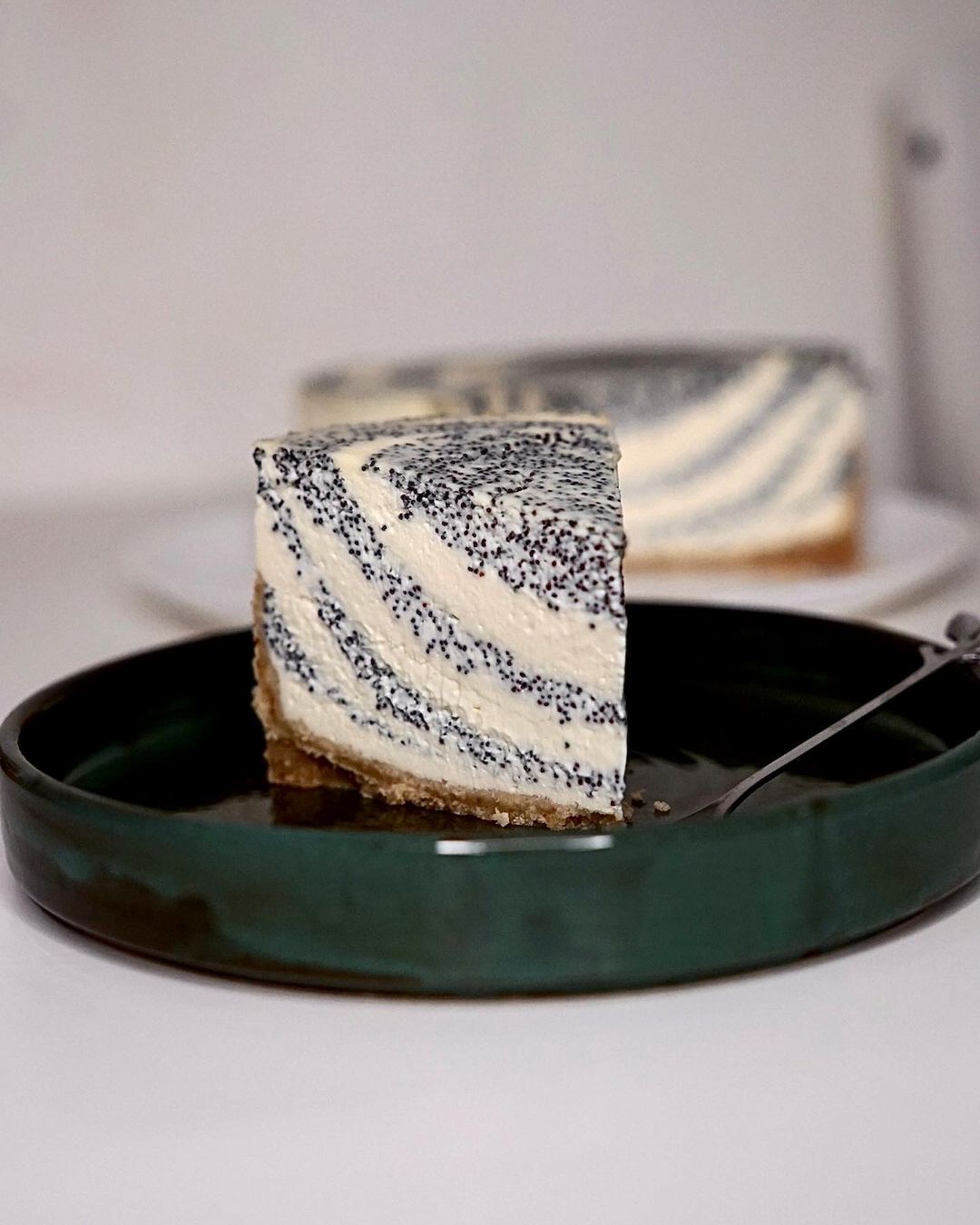 Zebra poppy cheesecake